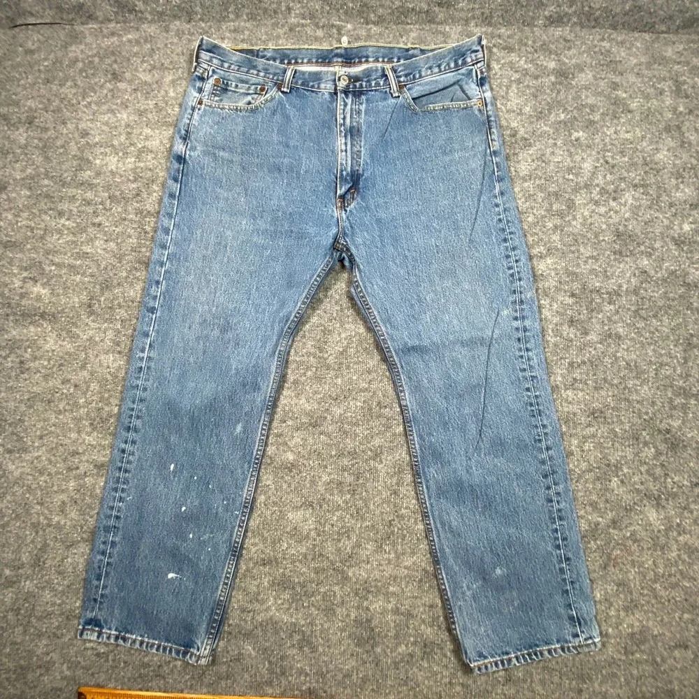 Levis 505 Regular Fit Mens Jeans 40x30 Medium Wash Blue‎ Straight Leg Denim